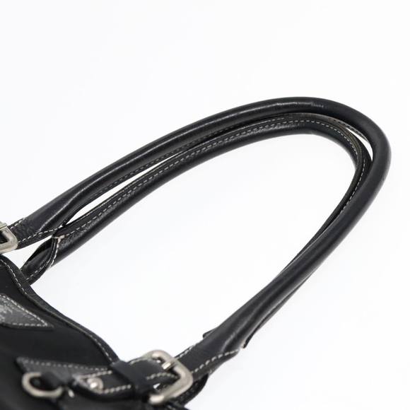 BURBERRY Blue Label Tote Bag Nylon Black Silver Auth 88574 - Picture 8 of 16